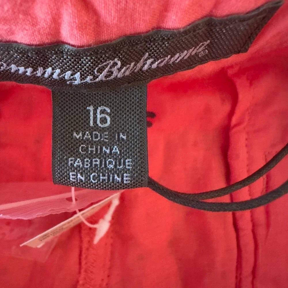 Tommy Bahama‎ Eugenia Eyelet Short-Coral-Women's Size 16-NWT-Fully Lined Cotton